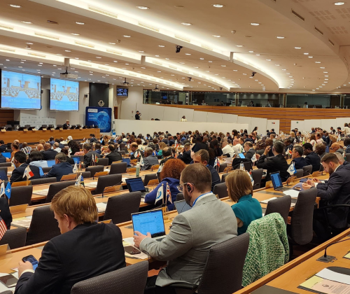 Momentos durante las sesiones y reuniones de la Organización Mundial de Aduanas (OMA) en Bruselas, Bélgica.